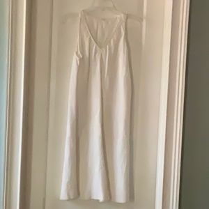 Eileen Fisher petite white linen dress